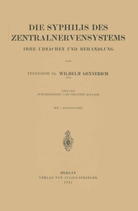 Abbildung von: Die Syphilis des Zentralnervensystems - Springer