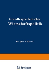 Abbildung von: Grundfragen deutscher Wirtschaftspolitik - Springer