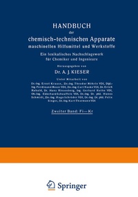 Abbildung von: Handbuch der chemisch-technischen Apparate maschinellen Hilfsmittel und Werkstoffe - Springer