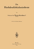 Cover: Die Hochdrucklokalan&auml;sthesie - Springer