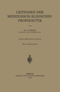 Abbildung von: Leitfaden Der Medizinisch-Klinischen Propädeutik - Springer