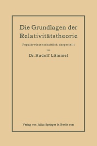 Abbildung von: Die Grundlagen der Relativitätstheorie - Springer