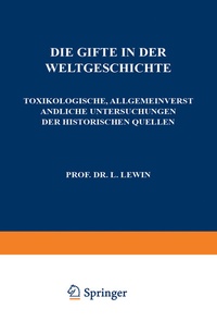 Abbildung von: Die Gifte in der Weltgeschichte - Springer