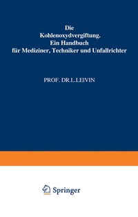 Abbildung von: Die Kohlenoxydvergiftung - Springer
