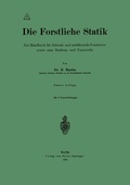 Cover: Die Forstliche Statik - Springer