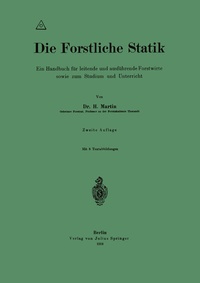 Abbildung von: Die Forstliche Statik - Springer