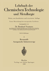 Abbildung von: Lehrbuch der Chemischen Technologie und Metallurgie - Springer
