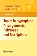 Cover: Topics in Hyperplane Arrangements, Polytopes and Box-Splines - Springer