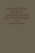 Cover: Experimentelle Beitr&auml;ge zu einer Theorie der Entwicklung - Springer