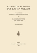 Cover: Mathematische Analyse des Raumproblems - Springer