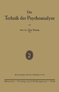 Cover: Die Technik der Psychoanalyse - Springer