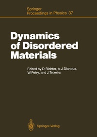 Enlarge image Cover: Dynamics of Disordered Materials - Springer