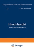 Cover: Handelsrecht - Springer