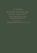 Cover: 25 Jahre Kaiser Wilhelm-Gesellschaft - Springer