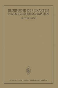 Abbildung von: Ergebnisse der Exakten Naturwissenschaften - Springer