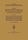 Cover: Der Friedensvertrag und Deutschlands Stellung in der Weltwirtschaft - Springer