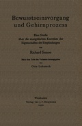 Cover: Bewusstseinsvorgang und Gehirnprozess - Springer