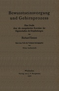 Cover: Bewusstseinsvorgang und Gehirnprozess - Springer