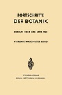 Cover: Fortschritte der Botanik - Springer