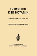 Cover: Fortschritte der Botanik - Springer