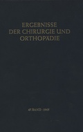 Cover: Ergebnisse der Chirurgie und Orthop&auml;die - Springer