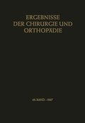 Cover: Ergebnisse der Chirurgie und Orthop&auml;die - Springer