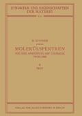 Cover: Molek&uuml;lspektren und Ihre Anwendung auf Chemische Probleme - Springer