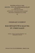 Cover: Rechtsentwicklung in Preussen - Springer