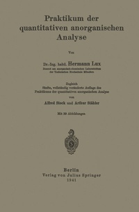 Abbildung von: Praktikum der quantitativen anorganischen Analyse - Springer