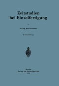 Cover: Zeitstudien bei Einzelfertigung - Springer