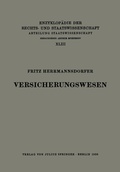Cover: Versicherungswesen - Springer