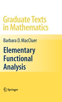 Enlarge image Cover: Elementary Functional Analysis - Springer