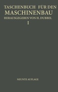Cover: Taschenbuch f&uuml;r den Maschinenbau - Springer