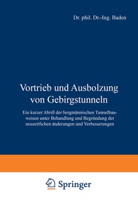 Abbildung von: Vortrieb und Ausbolzung von Gebirgstunneln - Springer