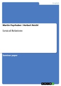 Cover: Lexical Relations - GRIN Verlag