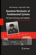 Cover: Quantum Mechanics of Fundamental Systems: The Quest for Beauty and Simplicity - Springer