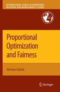 Enlarge image Cover: Proportional Optimization and Fairness - Springer