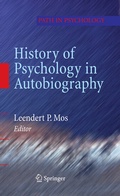 Cover: History of Psychology in Autobiography - Springer