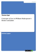 Cover: Concepts of love in William Shakespeare's Romeo and Juliet - GRIN Verlag
