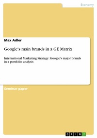 Abbildung von: Google's main brands in a GE Matrix - GRIN Verlag