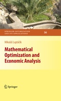Cover: Mathematical Optimization and Economic Analysis - Springer