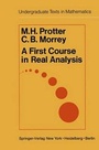Cover: A First Course in Real Analysis - Springer
