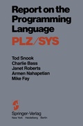Cover: Report on the Programming Language PLZ/SYS - Springer