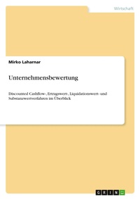 Abbildung von: Unternehmensbewertung - Grin Verlag