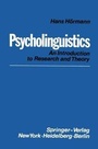 Cover: Psycholinguistics - Springer