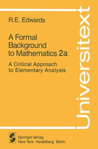 Enlarge image Cover: A Formal Background to Mathematics 2a - Springer