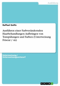 Abbildung von: Ausführen einer Farbverändernden Haarbehandlungen: Aufbringen von Tonspülungen und Farben (Unterweisung Friseur / -in) - GRIN Verlag