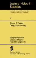Cover: Multiple Statistical Decision Theory: Recent Developments - Springer