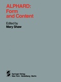 Cover: Alphard: Form and Content - Springer