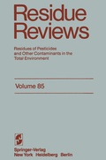 Cover: Residue Reviews - Springer